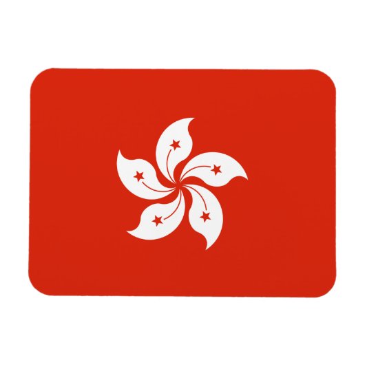 Hong Kong Flag Magneet (Horizontaal)