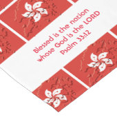 HONG KONG Flag Map Gepersonaliseerd scripts Korte Tafelloper (Hoek)