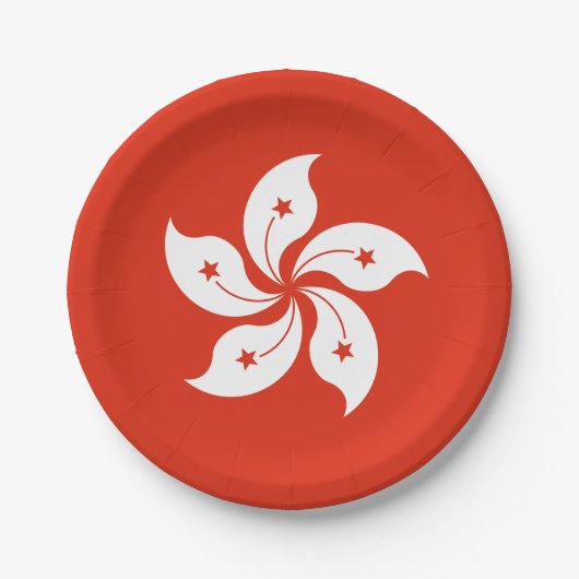 Hong Kong Flag Papieren Bordje (Voorkant)