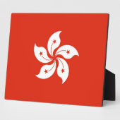 Hong Kong Flag Plaque Fotoplaat (Zijkant)
