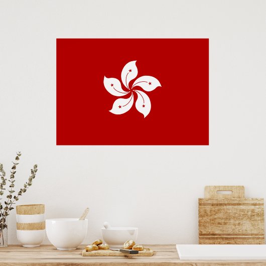 Hong Kong Flag Poster (Keuken)