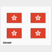 Hong Kong Flag Rechthoekige Sticker (Vel)