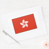 Hong Kong Flag Rechthoekige Sticker (Envelop)