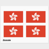 Hong Kong Flag Rechthoekige Sticker (Vel)
