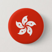Hong Kong Flag Ronde Button 5,7 Cm (Voorkant)