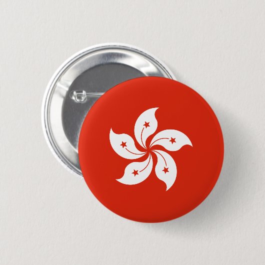 Hong Kong Flag Ronde Button 5,7 Cm (Voorkant /achterkant)