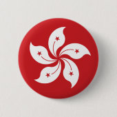 Hong Kong Flag Ronde Button 5,7 Cm (Voorkant)