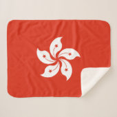 Hong Kong Flag Sherpa Deken (Voorkant (horizontaal))