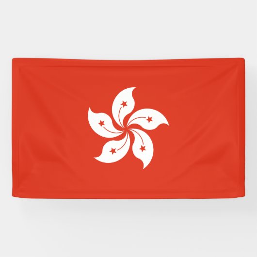Hong Kong Flag Spandoek (Horizontaal)