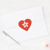Hong Kong Flag Splendid Patriotic Hart Sticker (Envelop)