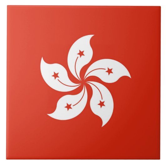 Hong Kong Flag Tegel Tegeltje (Voorkant)