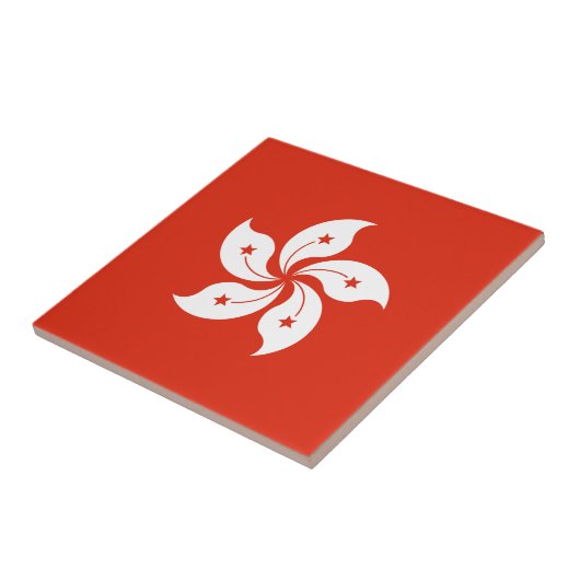 Hong Kong Flag Tegeltje (Zijkant)