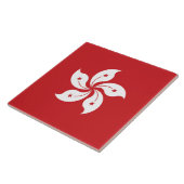 Hong Kong Flag Tegeltje (Zijkant)
