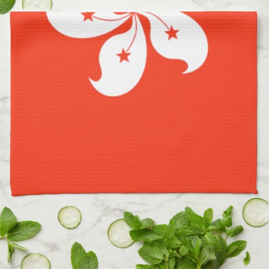 Hong Kong Flag Theedoek (Gevouwen)