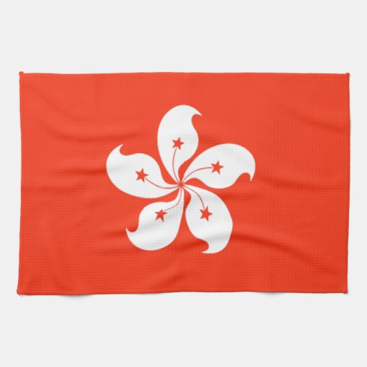 Hong Kong Flag Theedoek (Horizontaal)