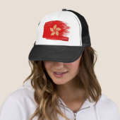 Hong Kong Flag Trucker Hat Trucker Pet (In situ)