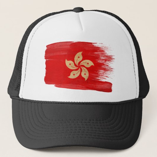 Hong Kong Flag Trucker Hat Trucker Pet (Voorkant)