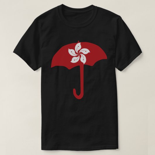 Hong Kong Flag Umbrella T-shirt (Design voorkant)