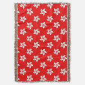 Hong Kong Flag White Orchid on Red Deken (Voorkant Verticaal)