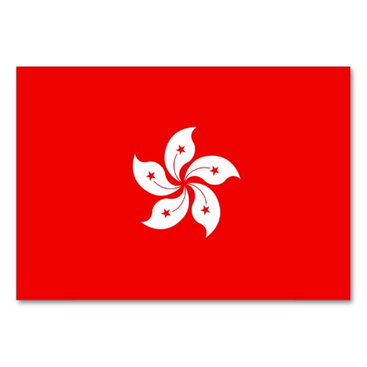 Hong Kong Flag White Orchid on Red Kaart (Voorkant)