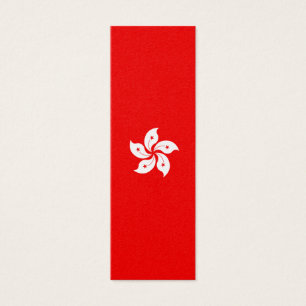 Hong Kong Flag White Orchid on Red Mini Visitekaartjes