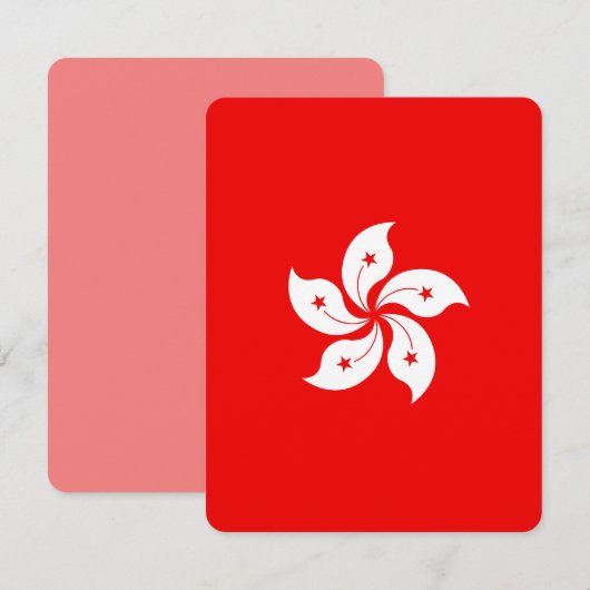 Hong Kong Flag White Orchid Symbol (Voorkant / Achterkant)