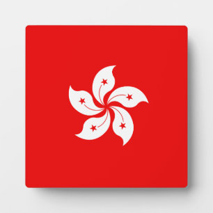 Hong Kong Flag White Orchid Symbol Fotoplaat