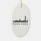 Hong Kong Gift HK Skyline Gift Keramisch Ornament (Rechts)