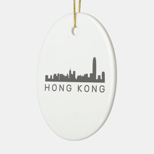 Hong Kong Gift HK Skyline Gift Keramisch Ornament (Links)