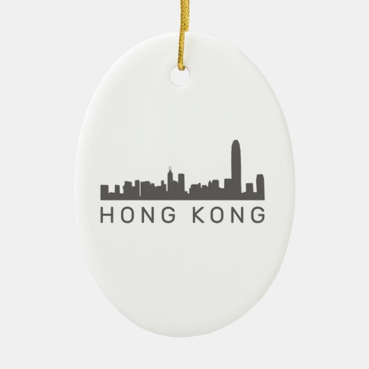 Hong Kong Gift HK Skyline Gift Keramisch Ornament (Voorkant)