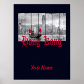 Hong Kong harbor skyline  china souvenir Poster (Voorkant)