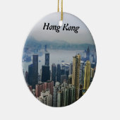 Hong Kong Harbour Mists Keramisch Ornament (Rechts)