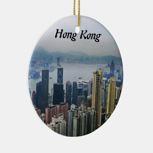 Hong Kong Harbour Mists Keramisch Ornament (Rechts)