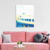 Hong Kong Harbour veerboot vintage Canvas Afdruk (Insitu (Woonkamer))