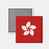 Hong Kong Hoge kwaliteit vlag Magneet (Voorkant / Achterkant)