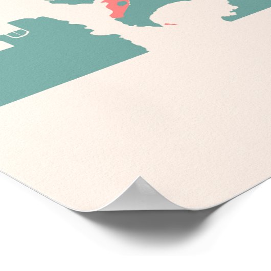 Hong Kong - Hong Kong Chalk City Map Poster (Hoek)