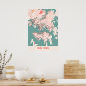 Hong Kong - Hong Kong Chalk City Map Poster (Keuken)
