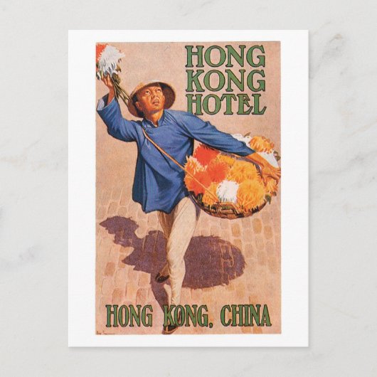 Hong Kong Hotel Travel Poster Briefkaart (Voorkant)