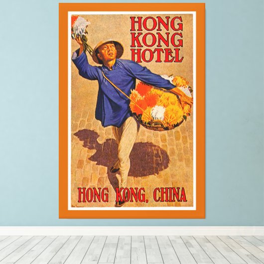 Hong Kong Hotel - XL Canvas Afdruk (Insitu (Houten vloer))