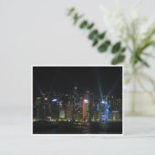 hong kong Island light show Briefkaart (Staand voorkant)
