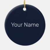 Hong Kong Island Skyline Panorama Night Souvenir Keramisch Ornament (Achterkant)