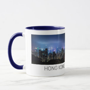 Hong Kong Island Skyline Panorama Night Souvenir Mok