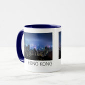 Hong Kong Island Skyline Panorama Night Souvenir Mok (Voorkant links)