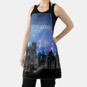 Hong Kong Island Skyline Panorama Night Souvenir Schort (Insitu)