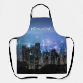 Hong Kong Island Skyline Panorama Night Souvenir Schort (Voorkant)