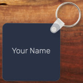 Hong Kong Island Skyline Panorama Night Souvenir Sleutelhanger (Achterkant)