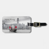 Hong Kong Island Skyline Panorama Souvenir Bagagelabel (Voorkant horizontaal)