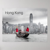 Hong Kong Island Skyline  Panorama Souvenir Poster (Voorkant)