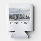 Hong Kong Island Skyline Retro Cityscape  Blikjeskoeler (Achterkant)