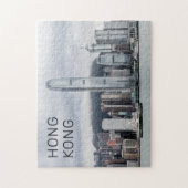 Hong Kong Island Skyline Retro Cityscape  Legpuzzel (Verticaal)